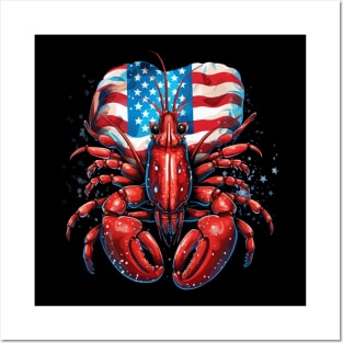 Patriotic Lobster Posters and Art